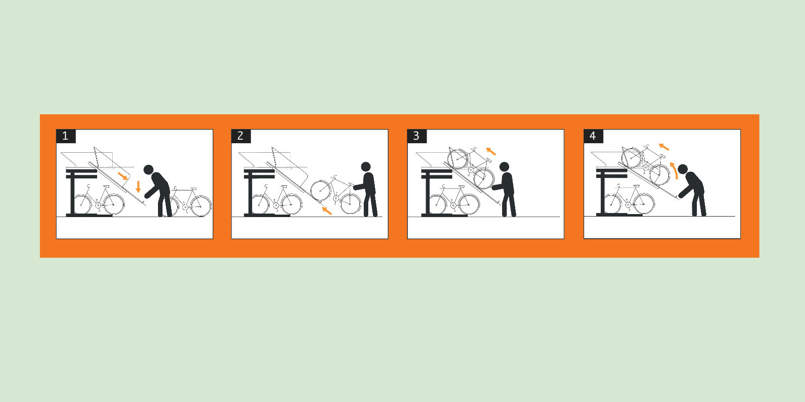 Fahrradständer DOPPELSTOCKPARKER - einfach bedienbar Fahrradständer DOPPELSTOCKPARKER - einfach bedienbar