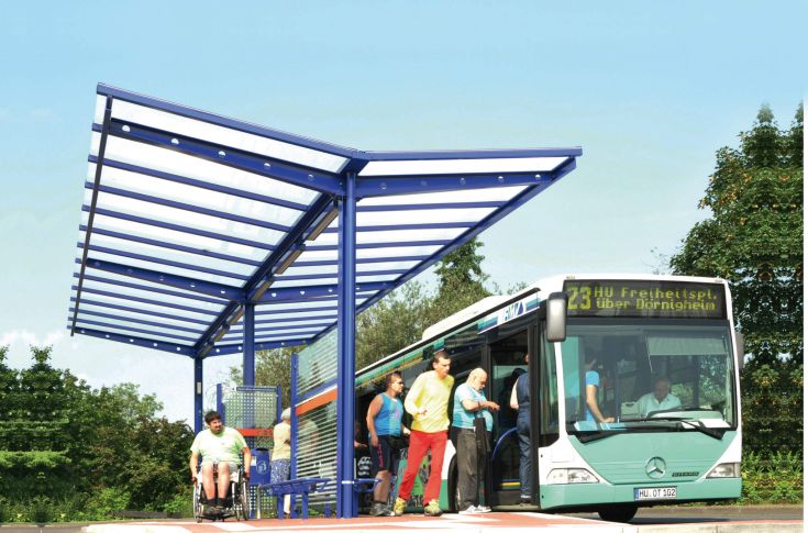 DOMINO DOMINO Wartehalle – Stilvolle Überdachung mit offener Bauweise für maximale Flexibilität