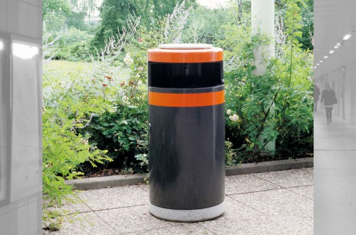 RONDO 130 RONDO 130 Abfallbehälter – Robuste Großraumlösung für stark frequentierte Bereiche
